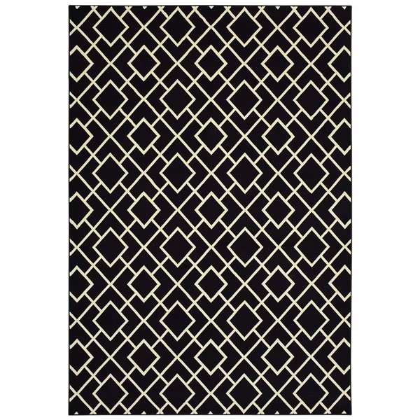 6 ft. 7 in. x 9 ft. 6 in. Luna Casual Area Rug, Black, Oriental Weavers, Mfr#: L8123B200290ST